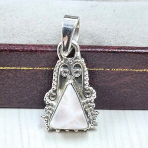 Pink Larimar 0.75" 925 Sterling Silver Pendant (RS47-100)