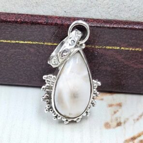 Pink Larimar 0.75" 925 Sterling Silver Pendant (RS47-102)