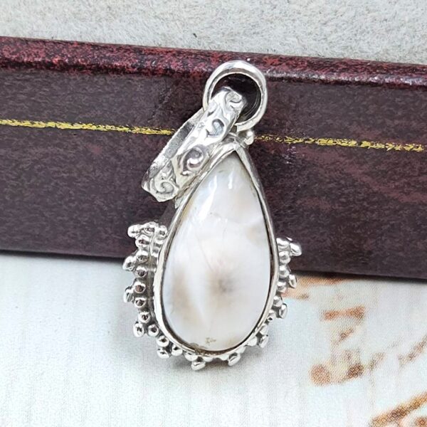 Pink Larimar 0.75" 925 Sterling Silver Pendant (RS47-102)