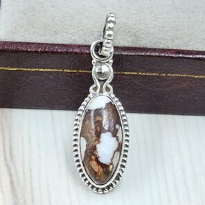 Wild Horse Jasper 1" 925 Sterling Silver Pendant (REXT31-81)