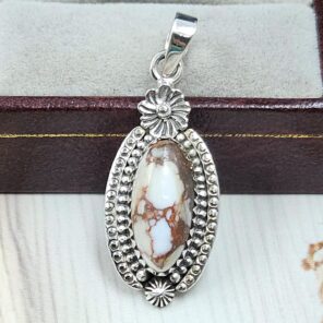 Wild Horse Jasper 1.25" 925 Sterling Silver Pendant (REXT31-83)