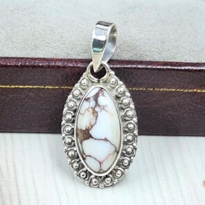 Wild Horse Jasper 1" 925 Sterling Silver Pendant (REXT31-84)