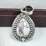 Wild Horse Jasper 1" 925 Sterling Silver Pendant (REXT31-85)