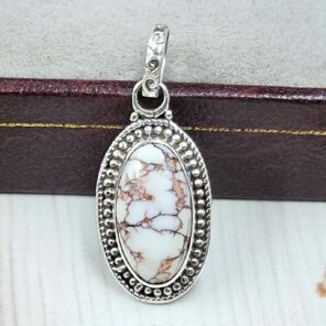 Wild Horse Jasper 1" 925 Sterling Silver Pendant (REXT31-90)
