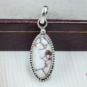Wild Horse Jasper 1" 925 Sterling Silver Pendant (REXT31-93)
