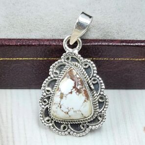 Wild Horse Jasper 1" 925 Sterling Silver Pendant (REXT31-95)