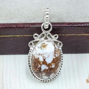Wild Horse Jasper 1" 925 Sterling Silver Pendant (REXT31-96)