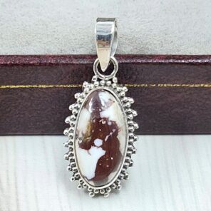 Wild Horse Jasper 1" 925 Sterling Silver Pendant (REXT31-106)