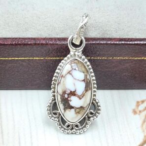 Wild Horse Jasper 1" 925 Sterling Silver Pendant (REXT31-139)