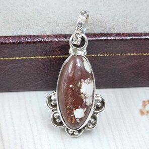 Wild Horse Jasper 1" 925 Sterling Silver Pendant (REXT31-140)