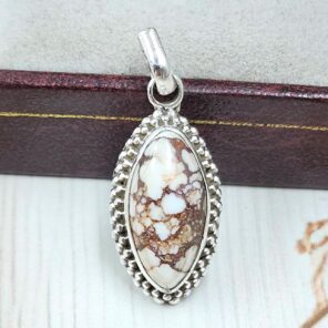Wild Horse Jasper 1" 925 Sterling Silver Pendant (REXT31-143)