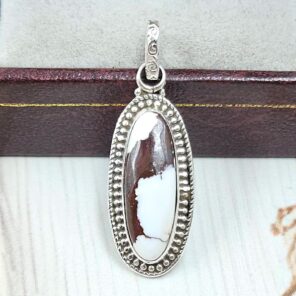 Wild Horse Jasper 1.25" 925 Sterling Silver Pendant (REXT31-150)