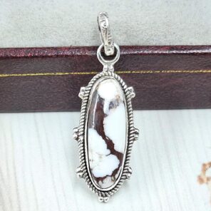Wild Horse Jasper 1" 925 Sterling Silver Pendant (REXT31-153)