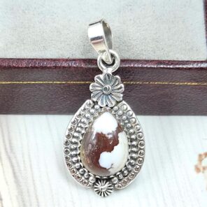 Wild Horse Jasper 1.25" 925 Sterling Silver Pendant (REXT31-155)