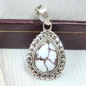 Wild Horse Jasper 1" 925 Sterling Silver Pendant (REXT31-160)
