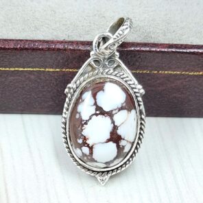 Wild Horse Jasper 1" 925 Sterling Silver Pendant (REXT31-177)