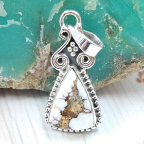 Wild Horse Jasper 1" 925 Sterling Silver Pendant (REXT31-183)