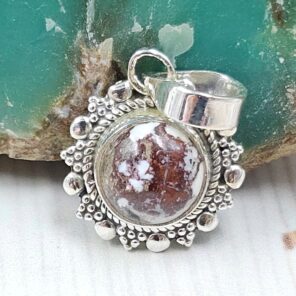 Wild Horse Jasper 0.75" 925 Sterling Silver Pendant (REXT31-198)