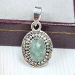 Green Kyanite 0.75" 925 Sterling Silver Pendant (RS34-52)