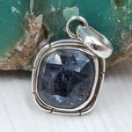 Teal Kyanite 0.75" 925 Sterling Silver Pendant (RS34-115)