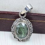 Green Kyanite 0.75" 925 Sterling Silver Pendant (RS34-54)