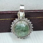 Green Kyanite 0.75" 925 Sterling Silver Pendant (RS34-55)
