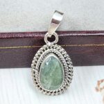 Green Kyanite 1" 925 Sterling Silver Pendant (RS34-56)