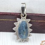 Teal Kyanite 0.75" 925 Sterling Silver Pendant (RS34-126)