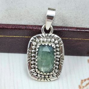 Green Kyanite 1" 925 Sterling Silver Pendant (RS34-59)