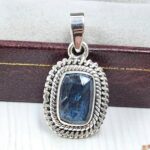 Teal Kyanite 1" 925 Sterling Silver Pendant (RS34-143)