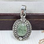 Green Kyanite 1" 925 Sterling Silver Pendant (RS34-61)