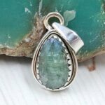 Green Kyanite 0.75" 925 Sterling Silver Pendant (RS34-63)