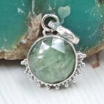 Green Kyanite 0.75" 925 Sterling Silver Pendant (RS34-64)