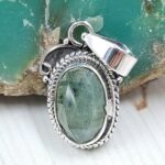 Green Kyanite 0.75" 925 Sterling Silver Pendant (RS34-66)
