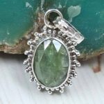 Green Kyanite 0.75" 925 Sterling Silver Pendant (RS34-67)
