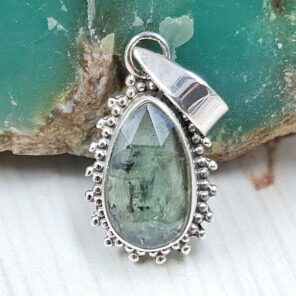 Green Kyanite 0.75" 925 Sterling Silver Pendant (RS34-69)
