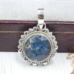 Teal Kyanite 0.75" 925 Sterling Silver Pendant (RS34-158)