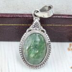 Green Kyanite 1" 925 Sterling Silver Pendant (RS34-71)