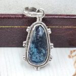 Teal Kyanite 1" 925 Sterling Silver Pendant (RS34-167)