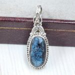 Teal Kyanite 1" 925 Sterling Silver Pendant (RS34-192)