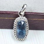 Teal Kyanite 0.75" 925 Sterling Silver Pendant (RS34-194)
