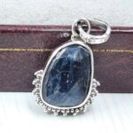 Teal Kyanite 0.75" 925 Sterling Silver Pendant (RS34-199)