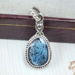 Teal Kyanite 1" 925 Sterling Silver Pendant (RS34-202)