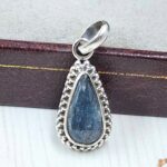 Teal Kyanite 1" 925 Sterling Silver Pendant (RS34-203)
