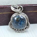 Teal Kyanite 0.75" 925 Sterling Silver Pendant (RS34-210)