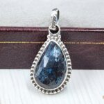 Teal Kyanite 1" 925 Sterling Silver Pendant (RS34-212)