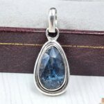 Teal Kyanite 0.75" 925 Sterling Silver Pendant (RS34-213)