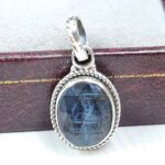 Teal Kyanite 0.75" 925 Sterling Silver Pendant (RS34-214)