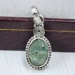 Green Kyanite 0.75" 925 Sterling Silver Pendant (RS34-90)