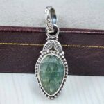 Green Kyanite 0.75" 925 Sterling Silver Pendant (RS34-92)